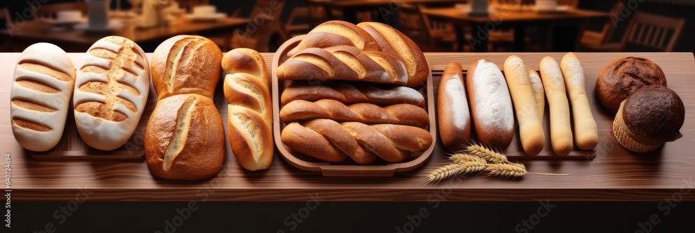 Bread bakery at a supermarket bread section.