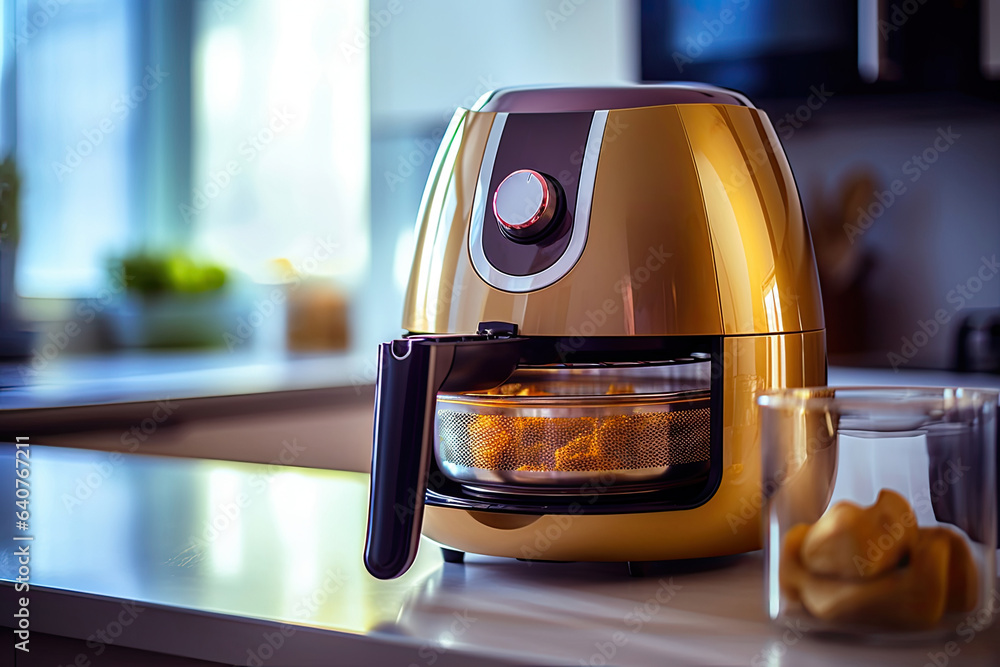 Air fryer oil free, small countertop convection oven, deep fast frying oil free in the kitchen at ho