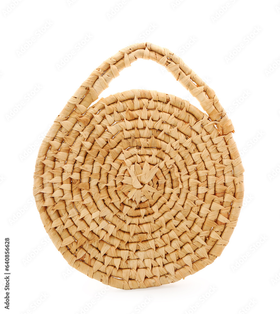 Wicker mat isolated on white background