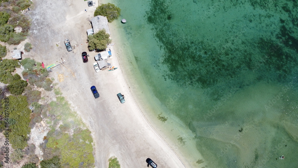 drone photography at el requeson beach in baja california sur mexico