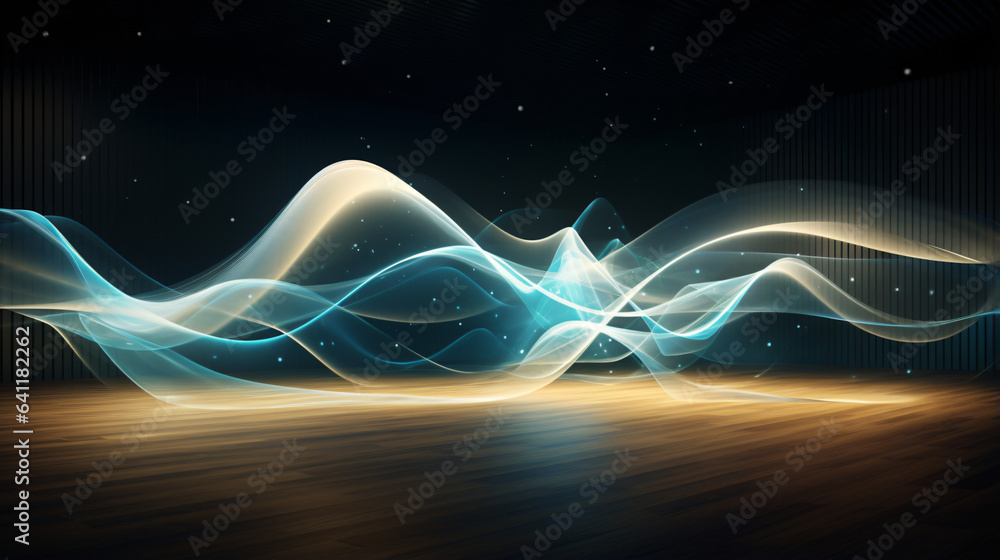 Creative light wave wallpaper