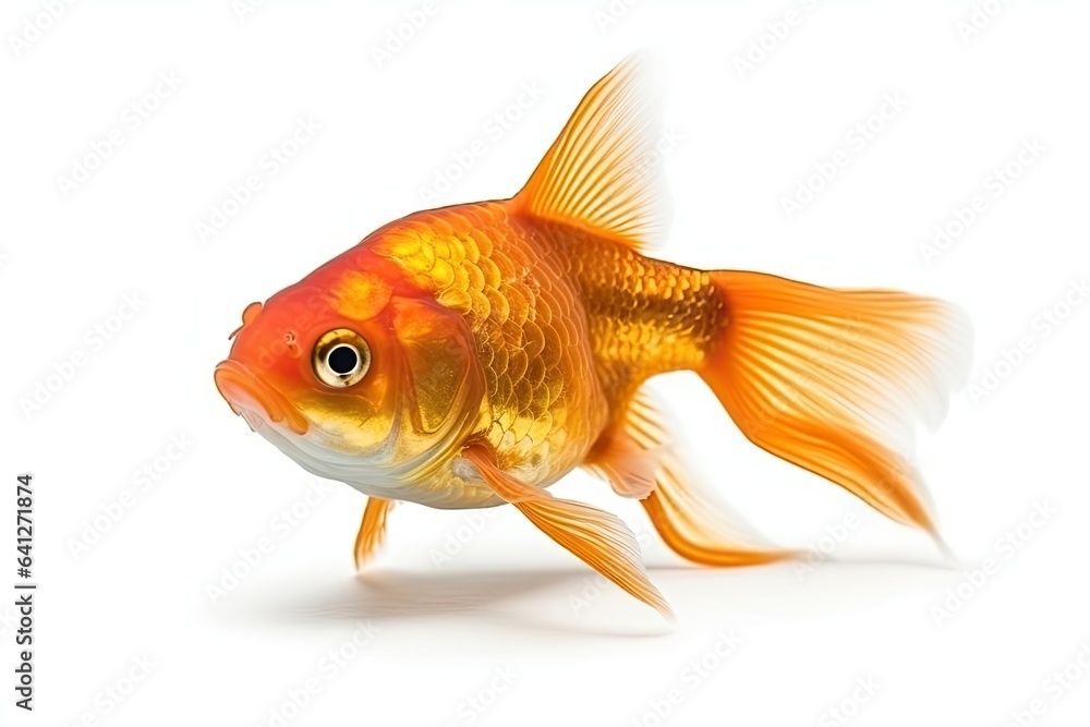 Goldfish photo realistic illustration - Generative AI.