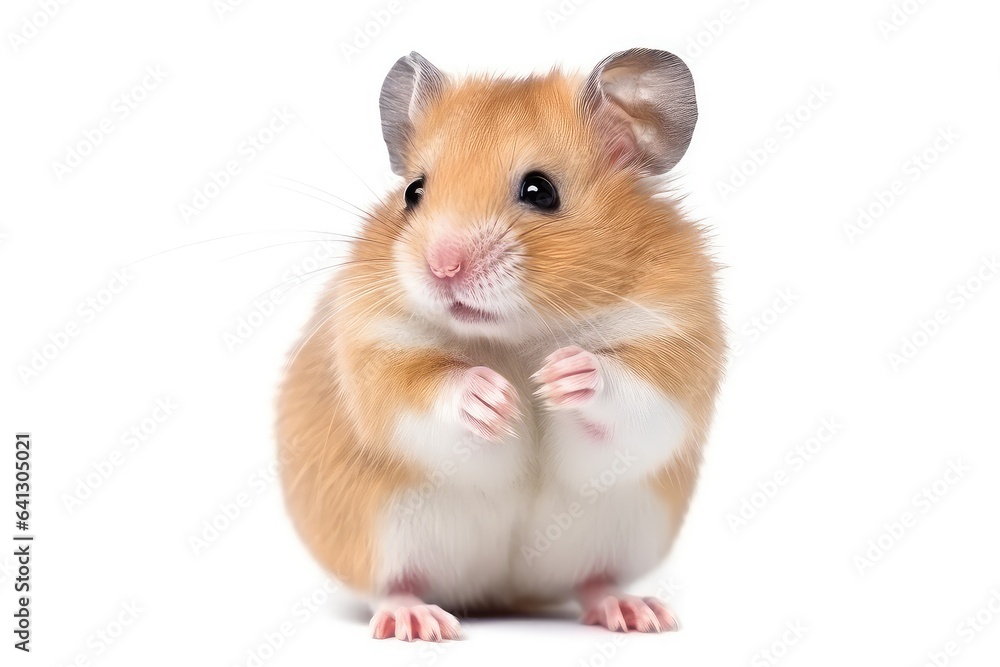 Hamster photo realistic illustration - Generative AI.