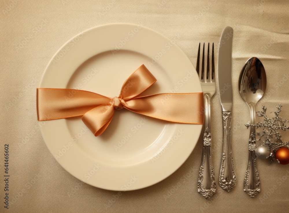 Beautiful Christmas table for holiday dinner