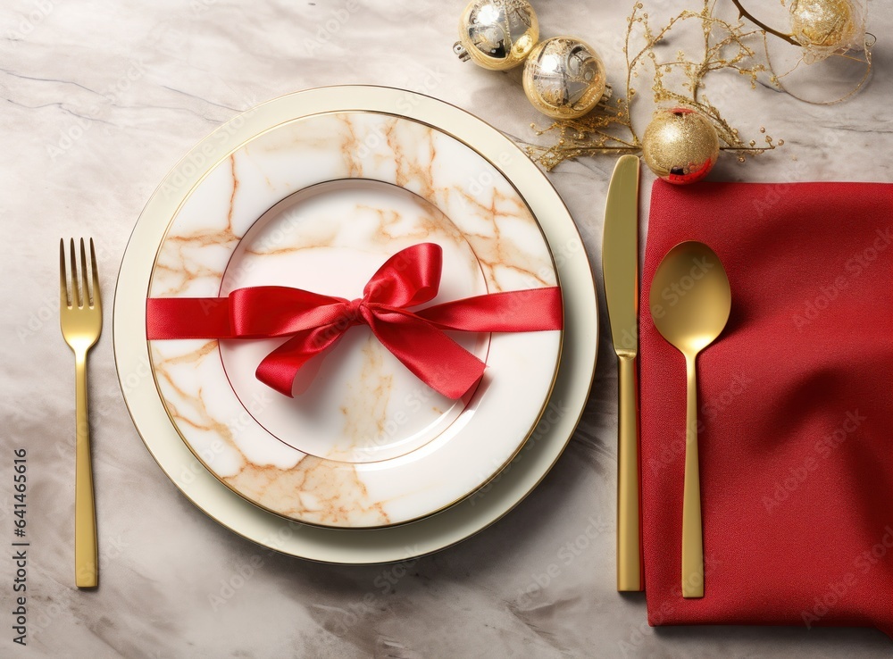 Beautiful Christmas table for holiday dinner