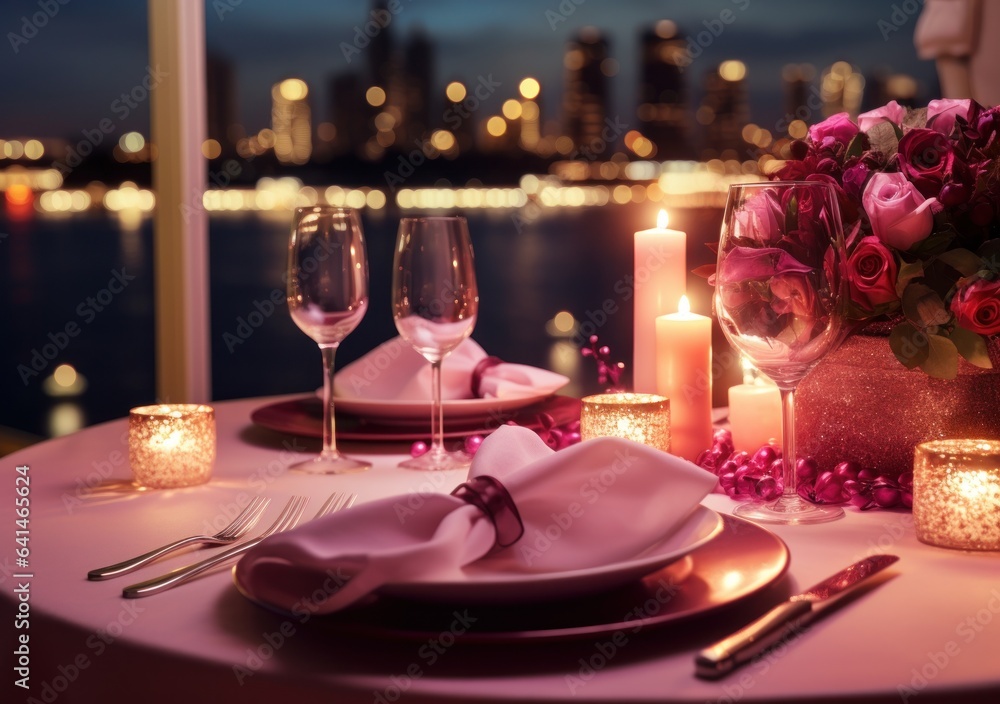 Beautiful Christmas table for holiday dinner