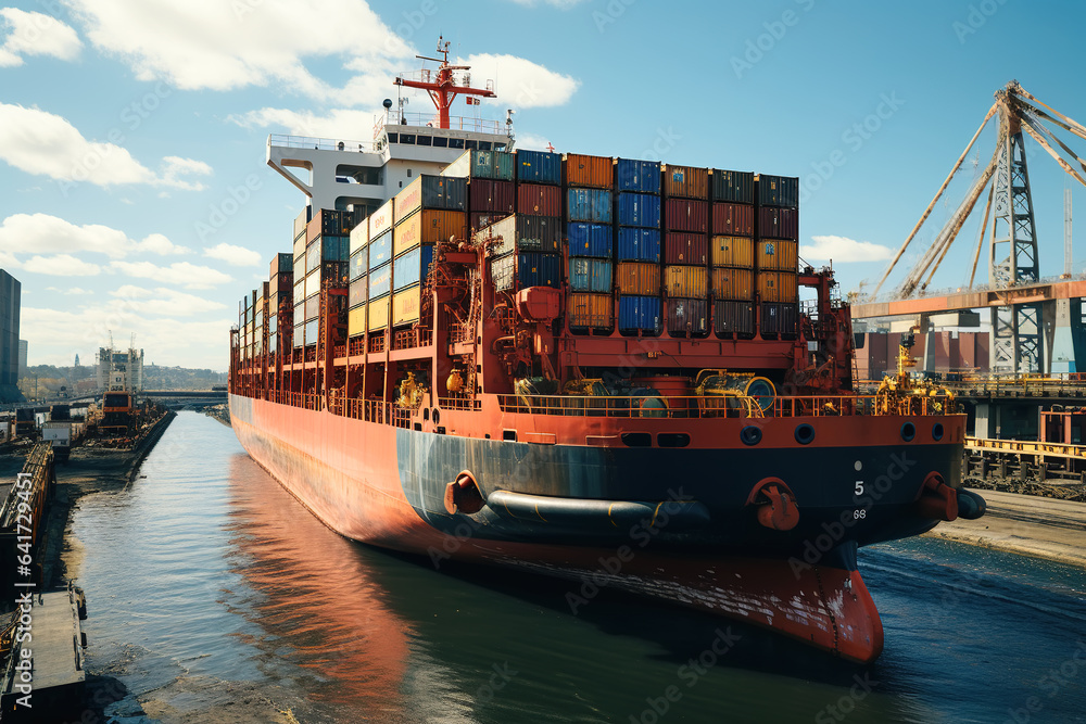 Port terminal container logistics ocean transportation