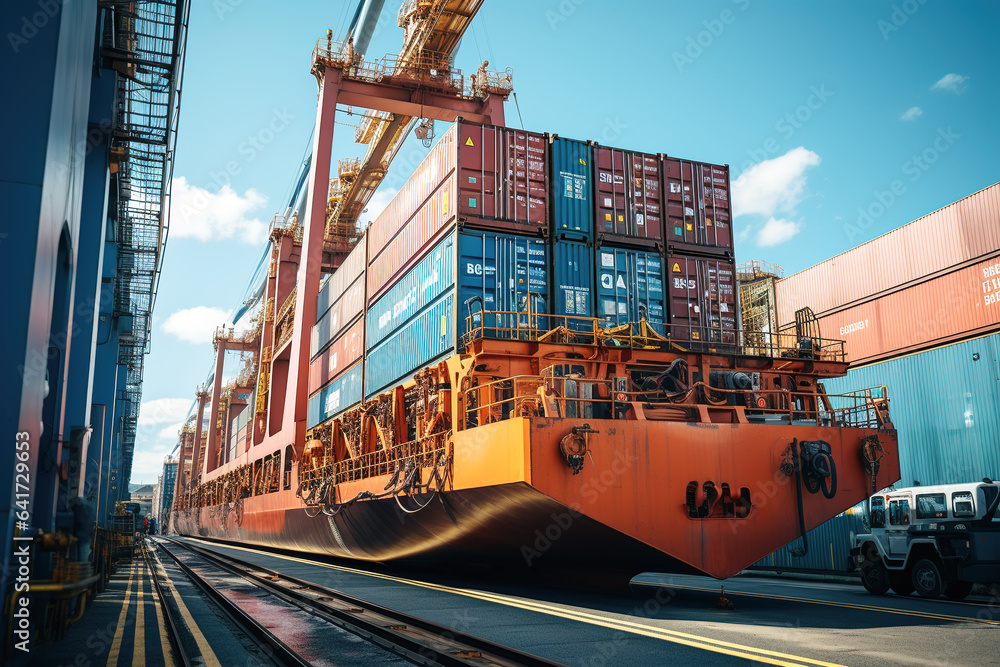 Port terminal container logistics ocean transportation