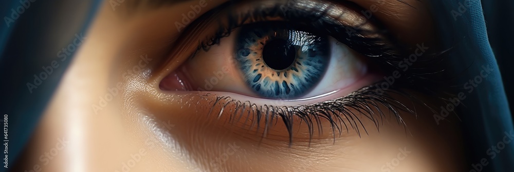 Closeup of beautiful eye woman.