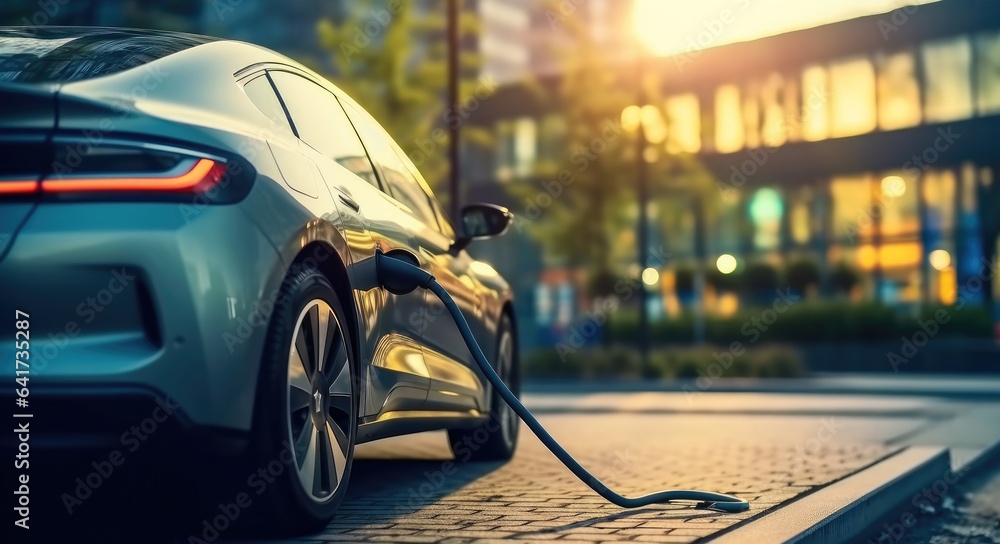 Charging stations for electric vehicles.