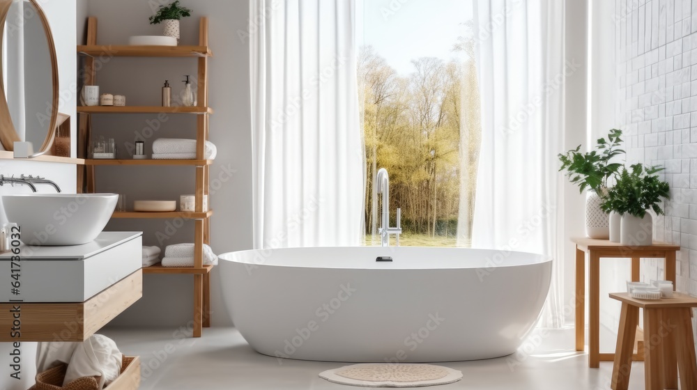 Modern restroom with bathtubs and vanities, Property Interiors.