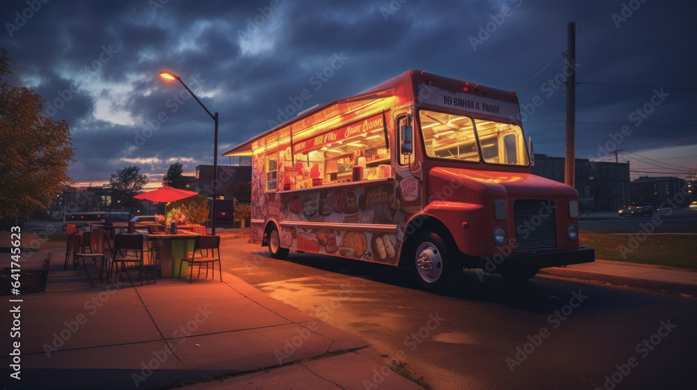 A food truck. Generative Ai