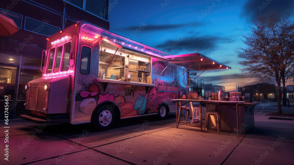 A food truck. Generative Ai