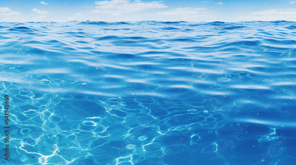 Blue ocean water surface background