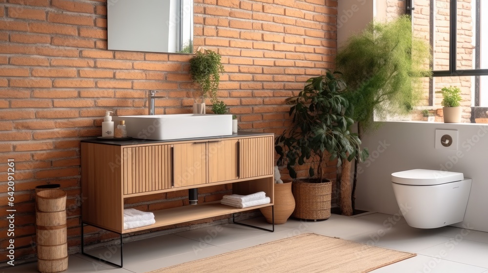 Bathroom and wash basin, Modern bathroom.