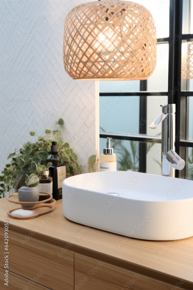 Bathroom Interiors, Modern of bathroom with sink bowl.