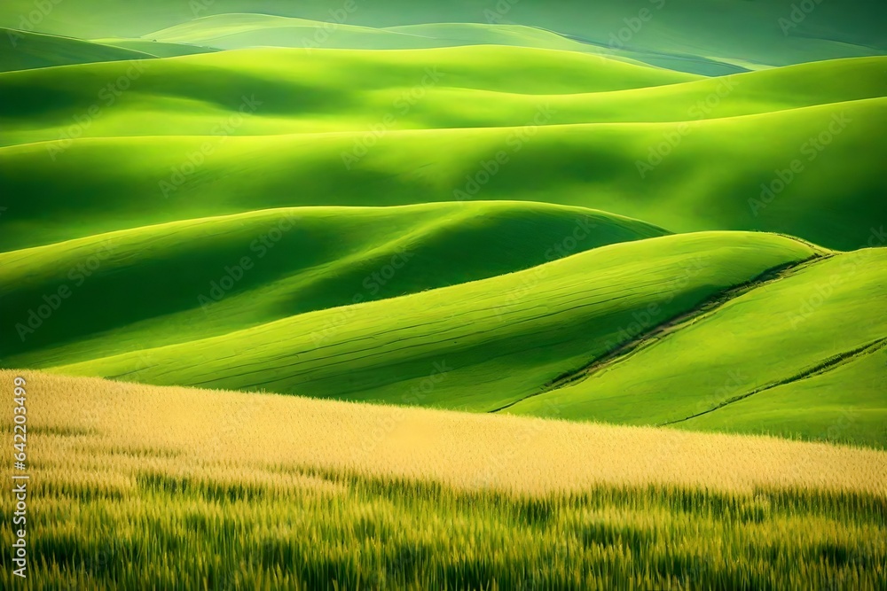 green rice field