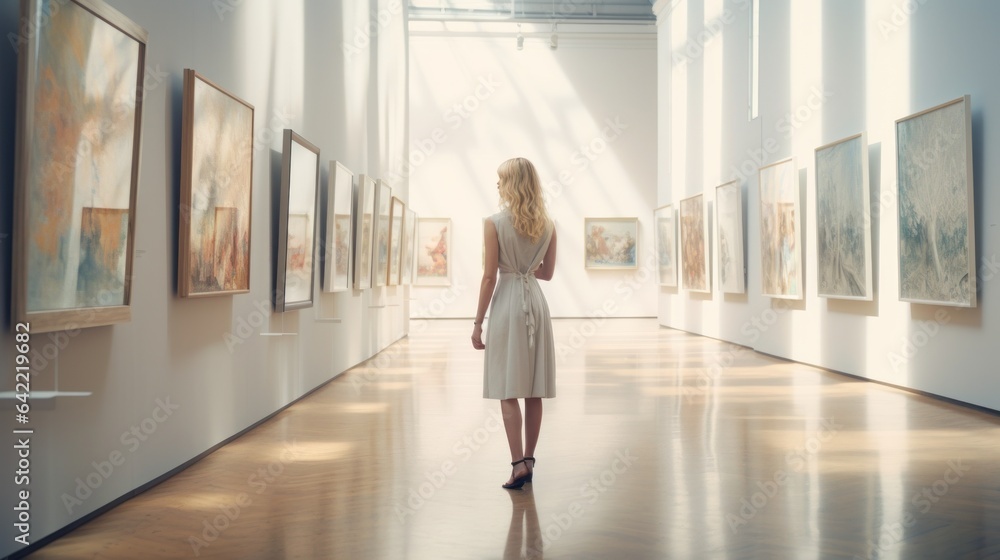 Woman at the art gallery