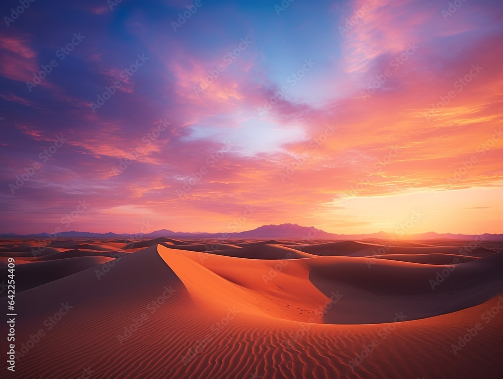 sunset in the desert