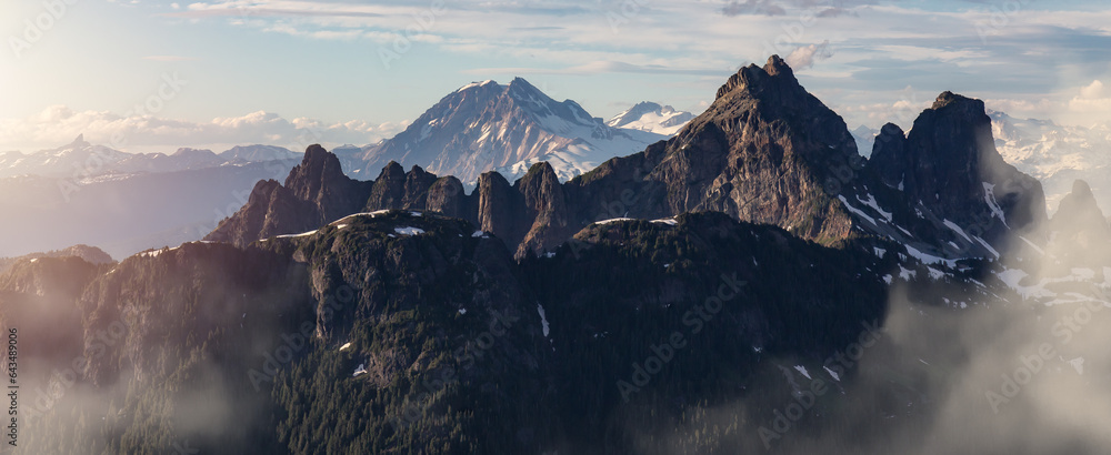 Canadian Mountain Aerial Landscape Nature Background Panorama