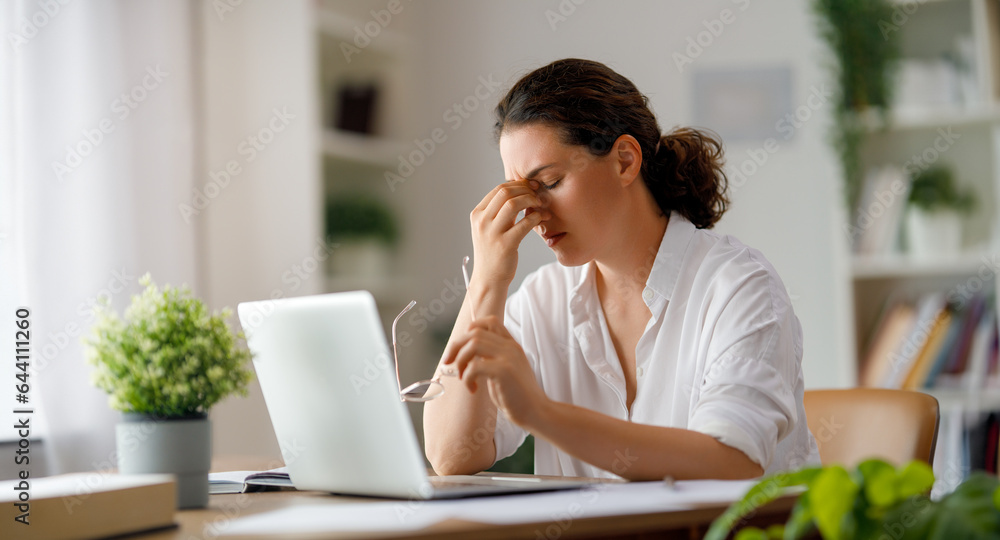 woman working in the office