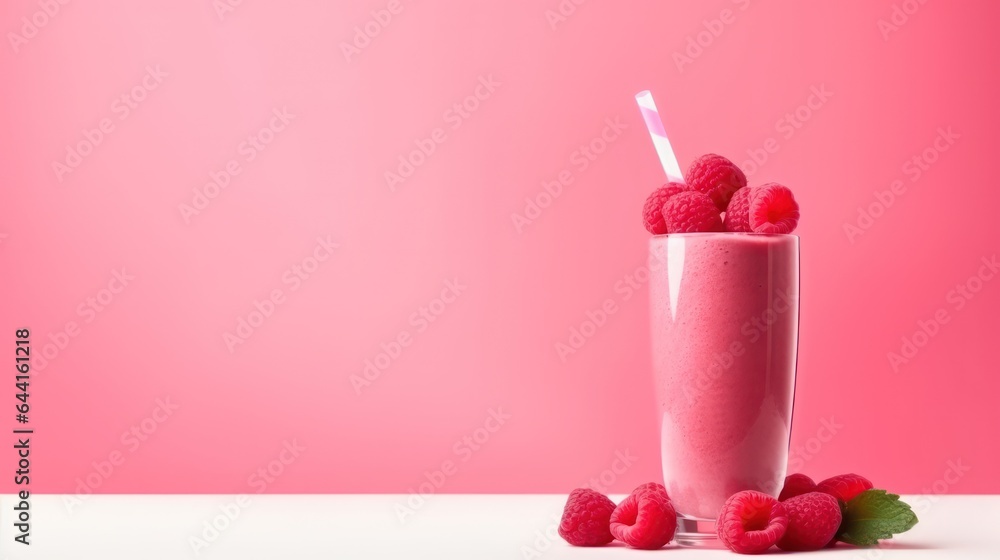 Raspberry protein shake.