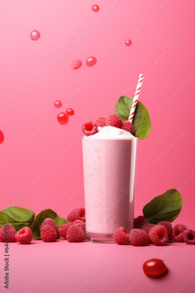 Raspberry protein shake.