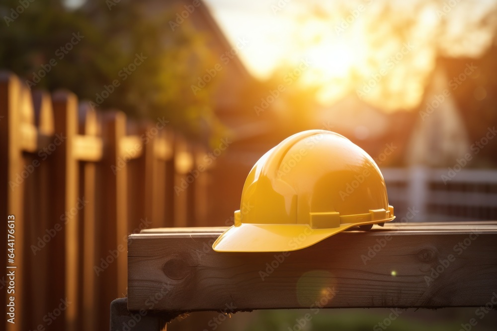 Construction safety image of construction safety hat hanging