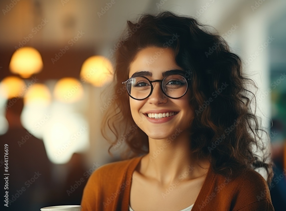 Beautiful woman with cup of coffee