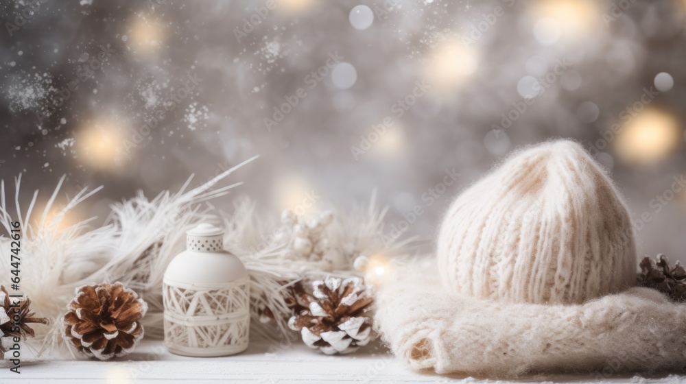 Winter cozy background