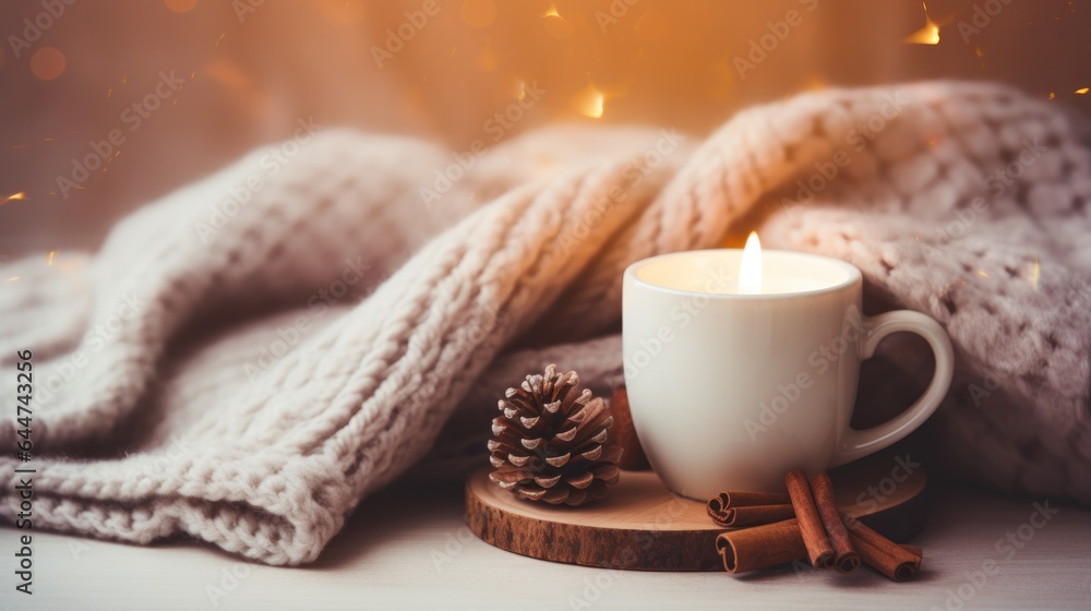 Winter cozy background