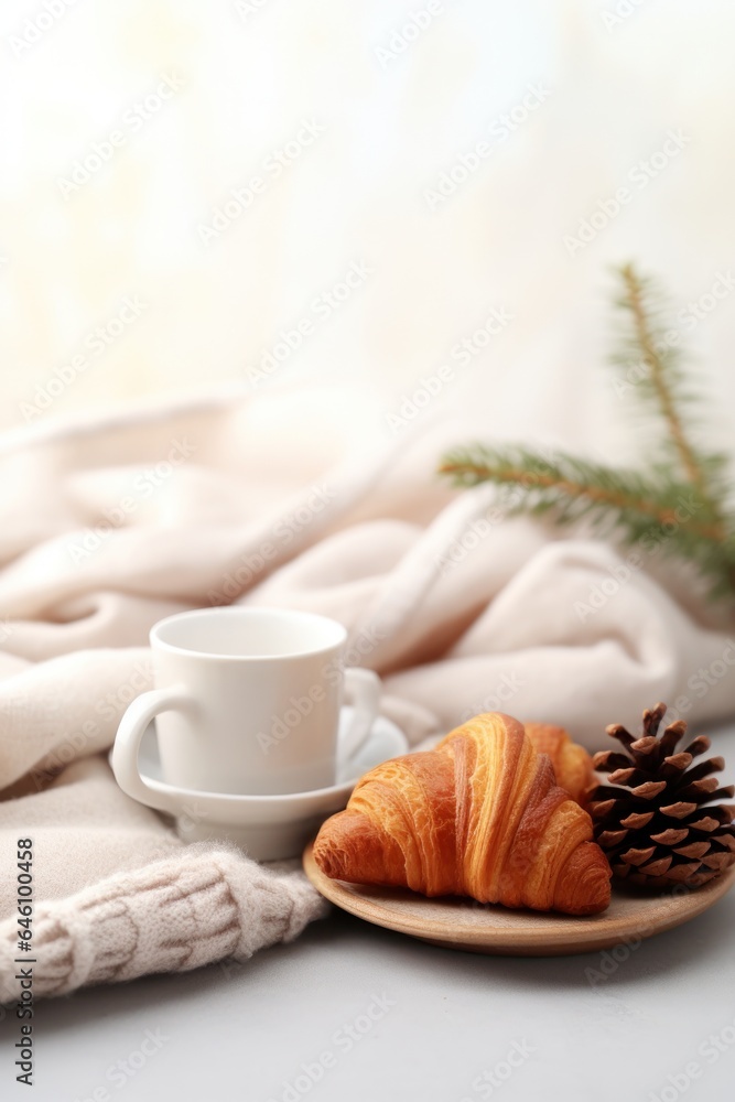 Cozy morning winter background