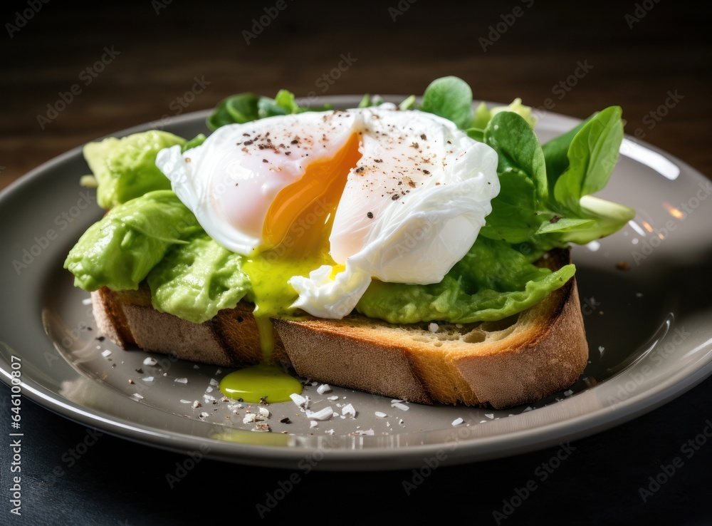 Healthy brealfast with fried eggs