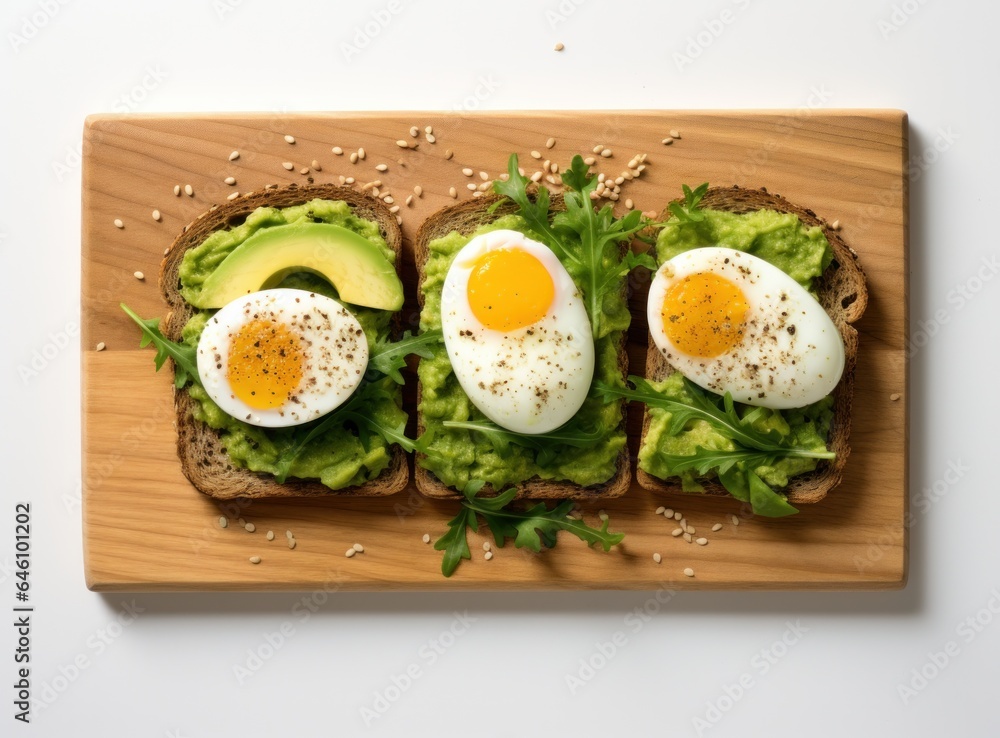 Healthy brealfast with fried eggs