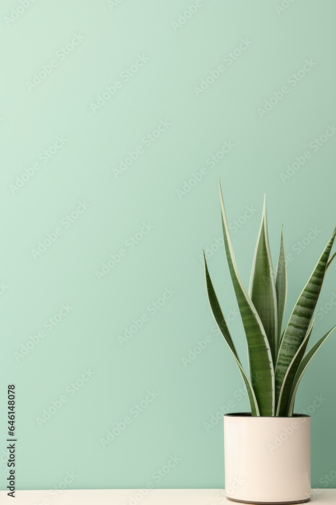 Minimalist background with Sansevieria