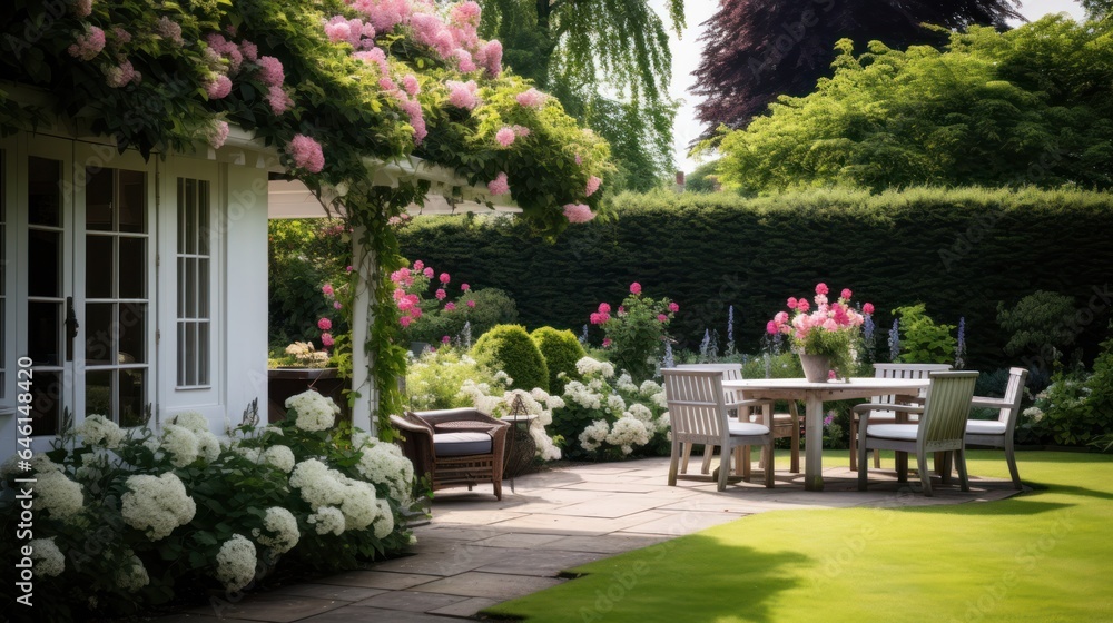 Classic english garden design