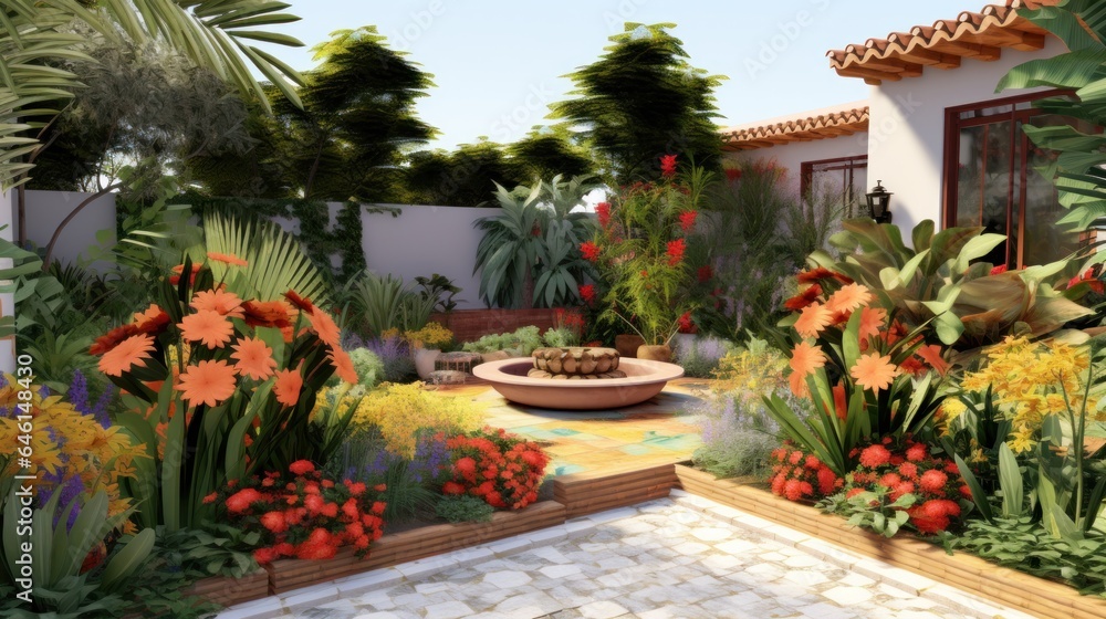 Classic Hispanical garden design