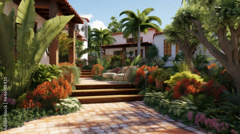 Classic Hispanical garden design