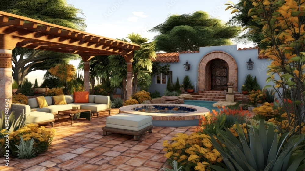 Classic Hispanical garden design