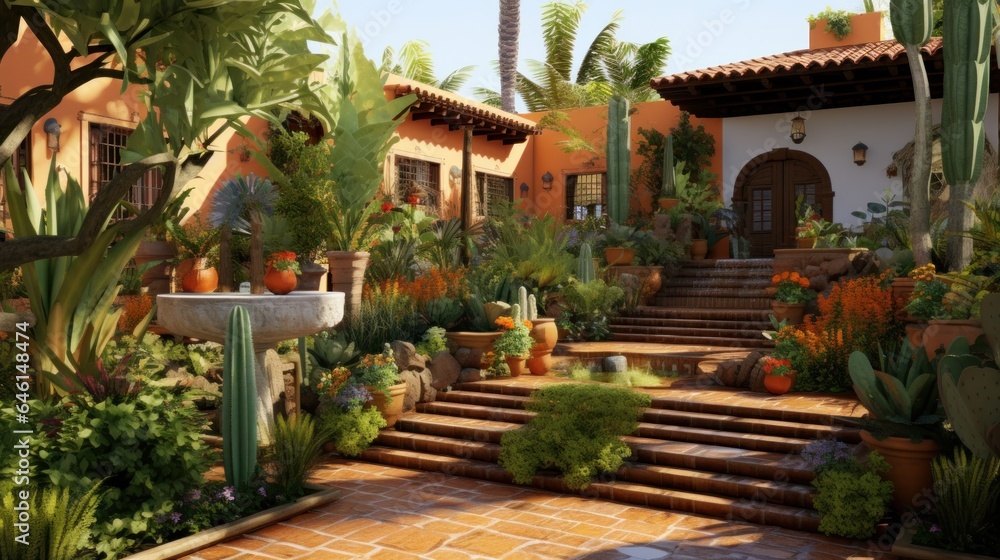 Classic Hispanical garden design