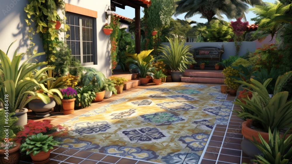 Classic Hispanical garden design