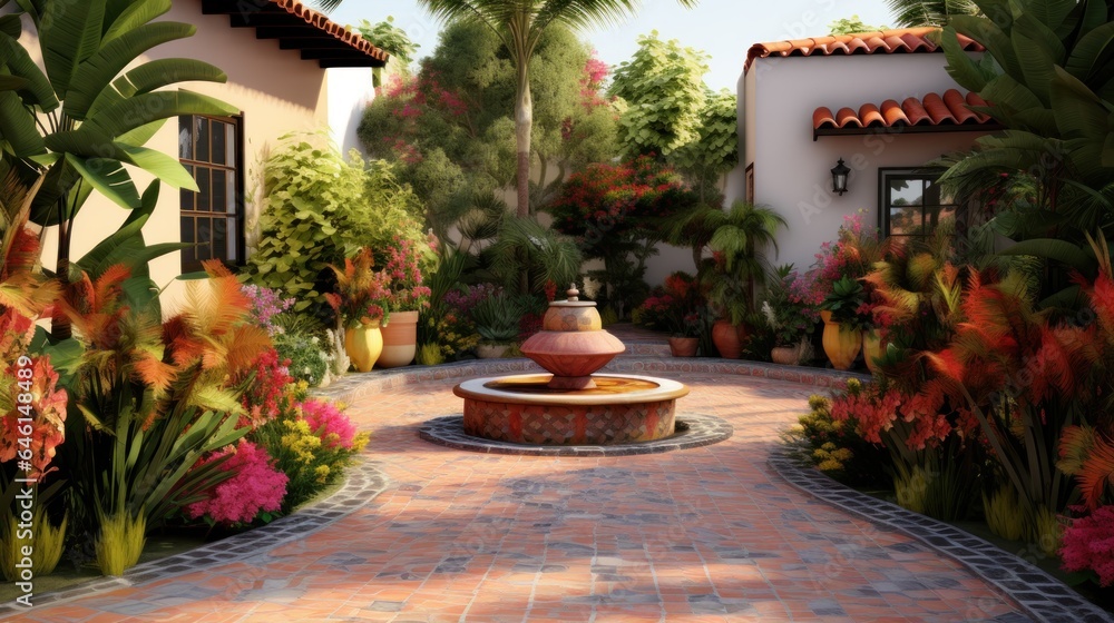 Classic Hispanical garden design