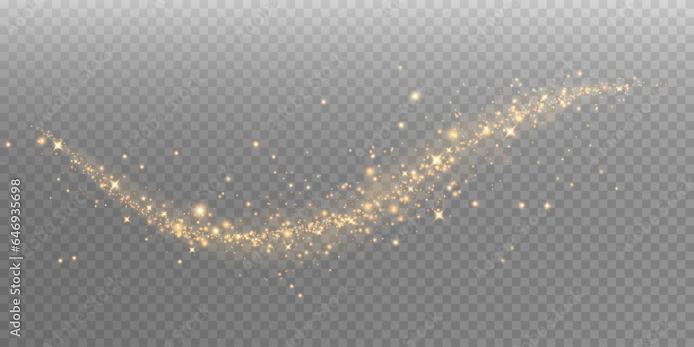 golden dust light png. Bokeh light lights effect background. Christmas glowing dust background Chris