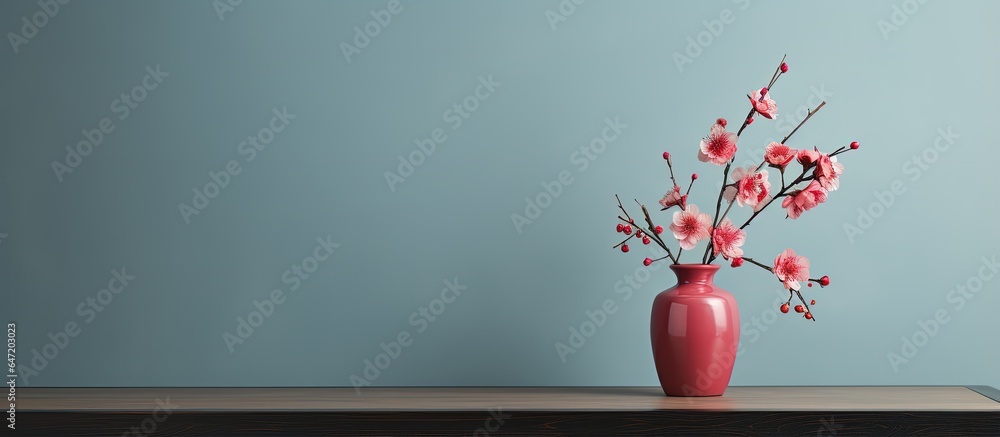 a vase was placed on a surface