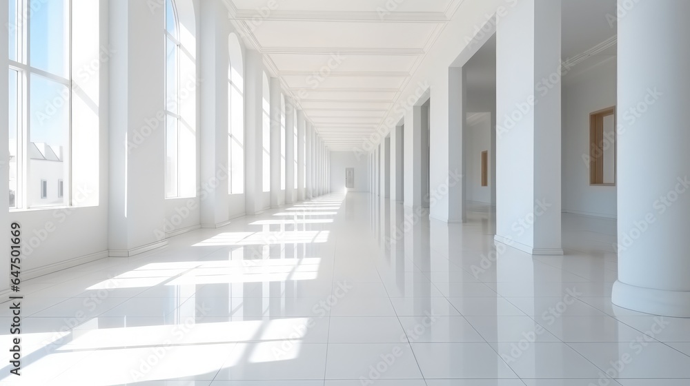 Modern clinic entrance hall contains a spacious, Bright.