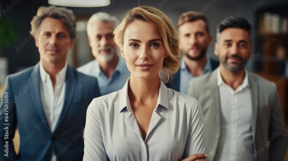 Team of Professionals, Diverse Business People Smiling with Confidence at workplace.