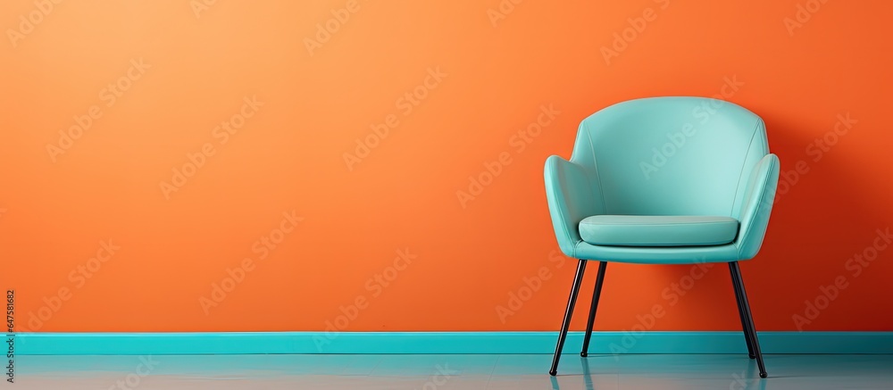 Chair with a fashionable look on a colored background