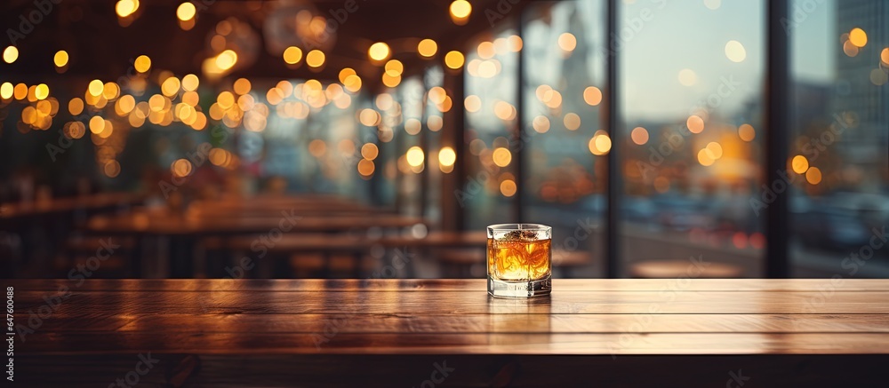 Blurred bar with free space background