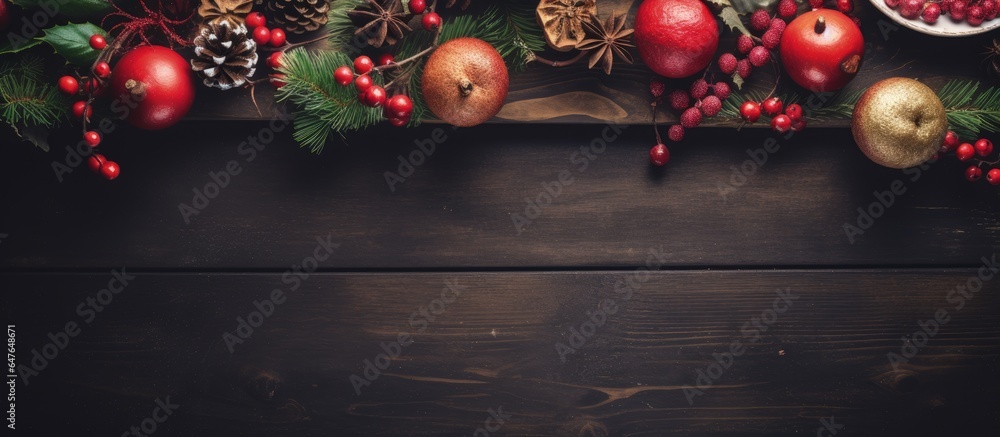 background for Christmas table