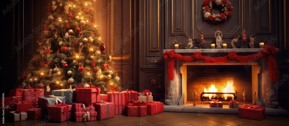 Classic apartments with a fireplace gift filled Christmas mornings